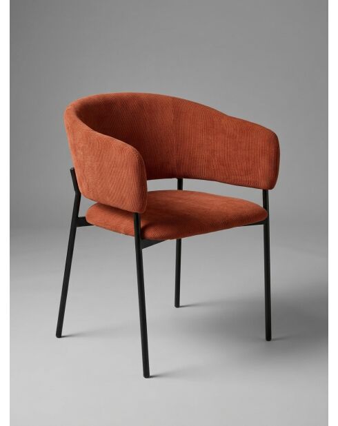Solea amberkleurige dinerfauteuil