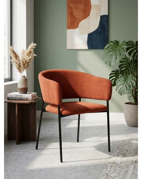 Solea amberkleurige dinerfauteuil