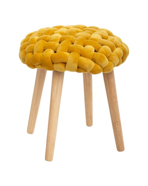 Assise d'appoint Akemi ocre - 38,5 x 38,5 x 43 cm