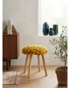 Assise d'appoint Akemi ocre - 38,5 x 38,5 x 43 cm