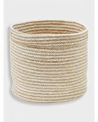 Lot de 4 Panier rond Jute couleurs assorties