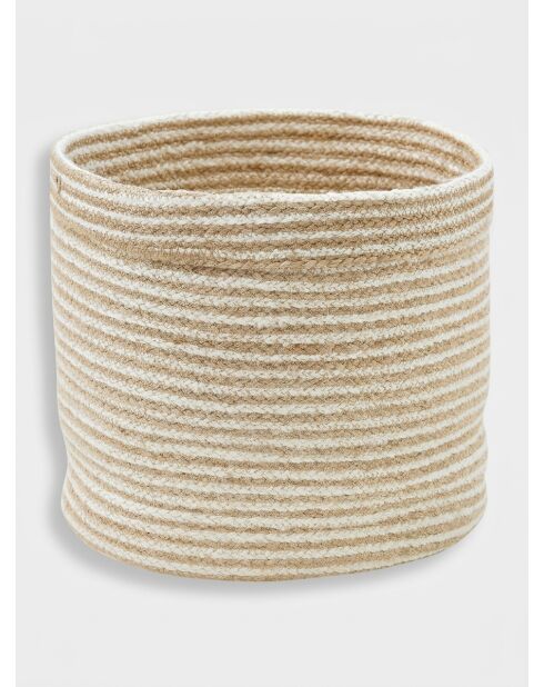 Lot de 4 Panier rond Jute couleurs assorties