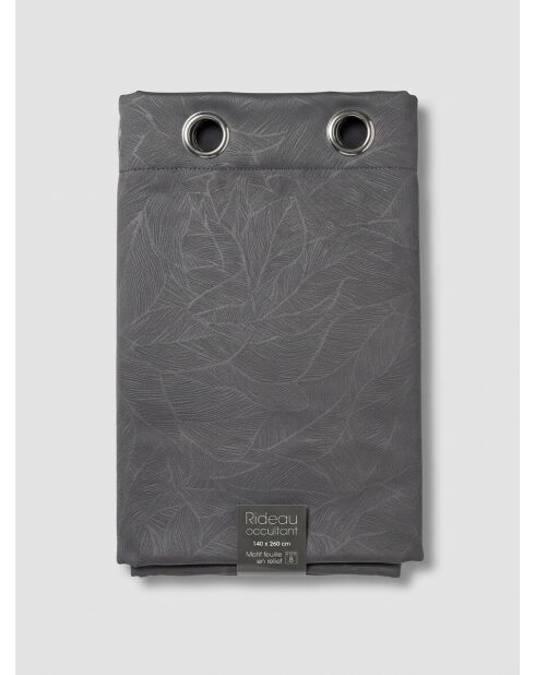Tenda oscurante Leaves in lino beige - 140x260cm