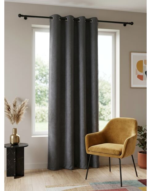 Tenda oscurante Leaves in lino beige - 140x260cm