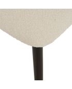 Silla Sari de madera rizada blanca/negra