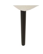 Silla Sari de madera rizada blanca/negra
