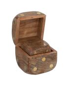 Lot de 3 Déco à poser en bois Roger marron caramel