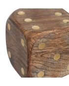 Lot de 3 Déco à poser en bois Roger marron caramel