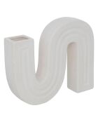 Vase, soliflore Olm blanc - H.20cm