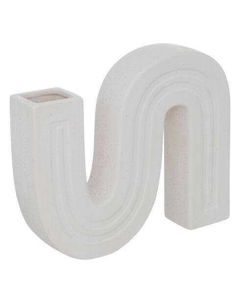 Vase, soliflore Olm blanc - H.20cm