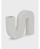 Vase, soliflore Olm blanc - H.20cm