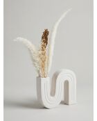 Vase, soliflore Olm blanc - H.20cm
