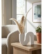 Vase, soliflore Olm blanc - H.20cm
