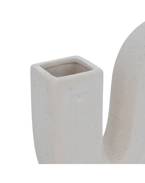 Vase, soliflore Olm blanc - H.20cm