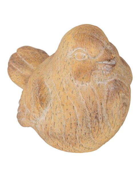 Déco à poser birdy beige - H. 13,5cm