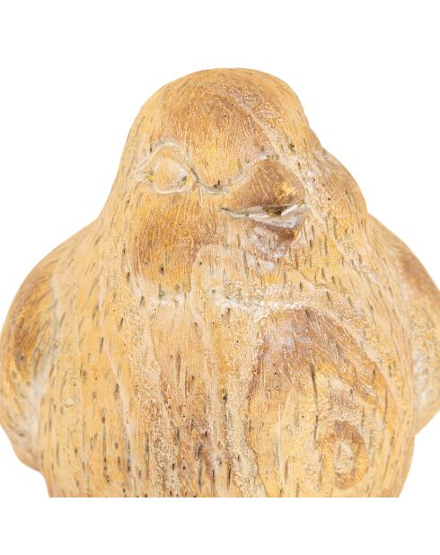 Déco à poser birdy beige - H. 13,5cm
