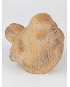 Déco à poser birdy beige - H. 13,5cm