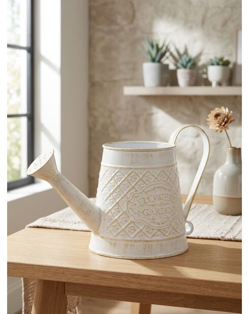 Arrosoir Tino blanc - H. 16cm