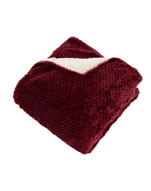 Plaid Lyno rosso granato - 130x170cm