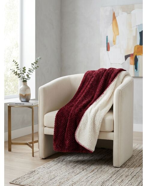 Plaid Lyno rosso granato - 130x170cm