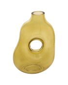 Vase en verre donut vert - H. 25cm