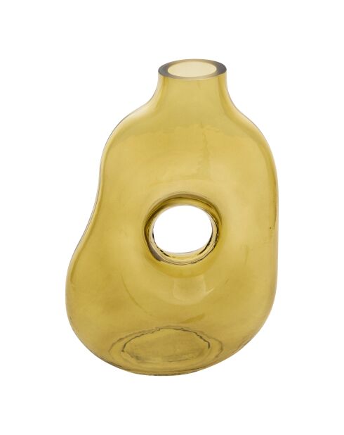 Vase en verre donut vert - H. 25cm