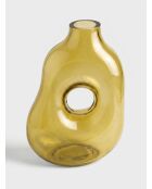 Vase en verre donut vert - H. 25cm