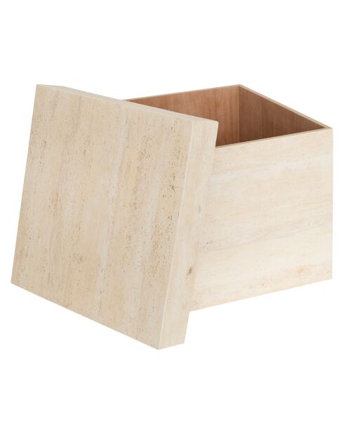 Lot de 3 Malle carre Tineo beige
