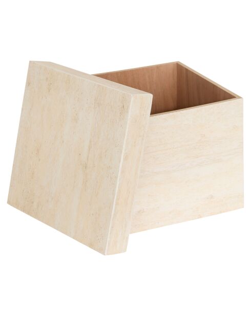 Lot de 3 Malle carre Tineo beige