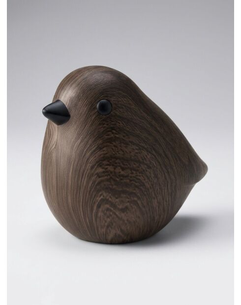 Déco à poser Oiseau Automne tabac - H.12cm
