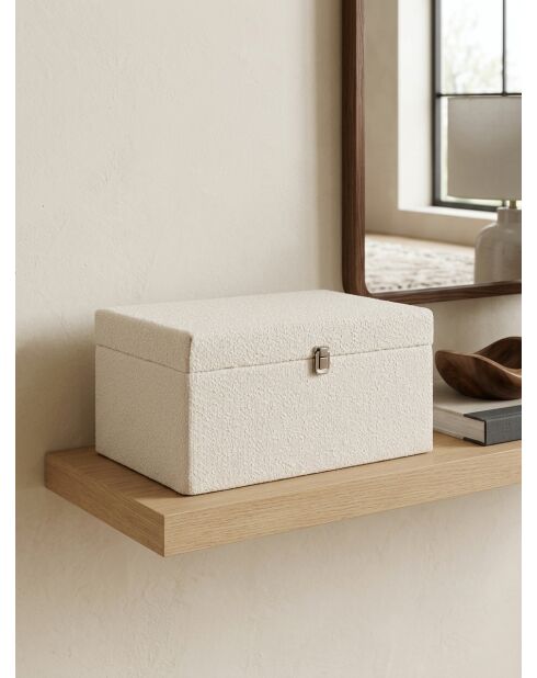 Lot de 3 Malle bouclette Carlie blanc