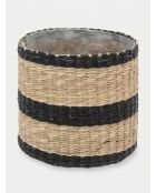 Lot de 2 Pot pour plante beige lin - D.16cm /H.16cm