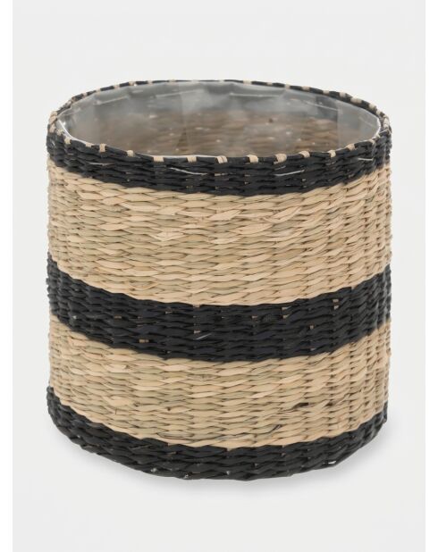 Lot de 2 Pot pour plante beige lin - D.16cm /H.16cm