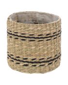 Lot de 2 Pot pour plante beige lin - D.16cm /H.16cm