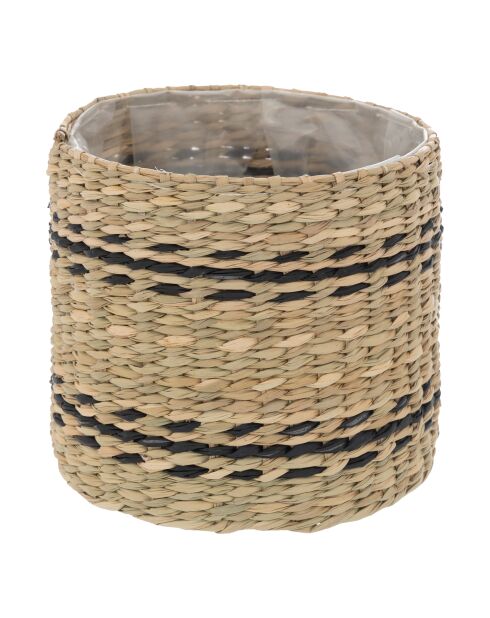 Lot de 2 Pot pour plante beige lin - D.16cm /H.16cm