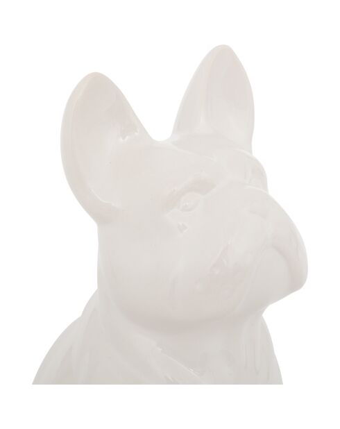 Déco à poser Chien Eden blanc - H. 22cm