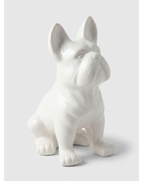 Déco à poser Chien Eden blanc - H. 22cm