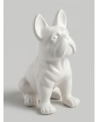 Déco à poser Chien Eden blanc - H. 22cm