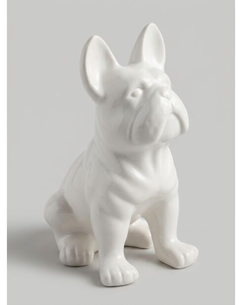 Déco à poser Chien Eden blanc - H. 22cm