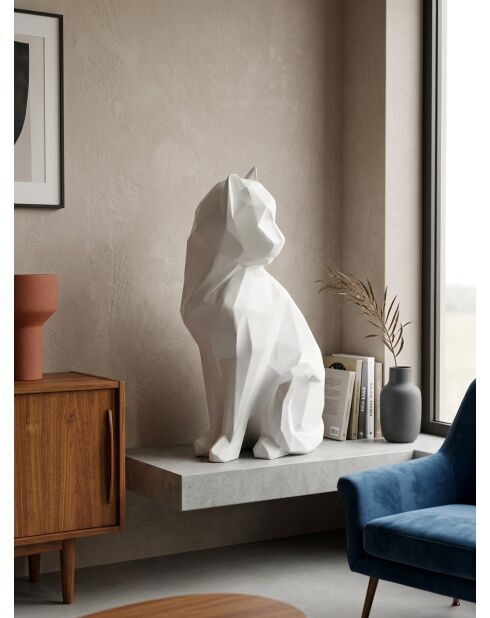 Décoration Chat blanc - H. 20cm