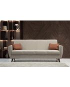 Canapé-lit 3 places Zaden beige - 207x86x77 cm