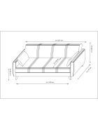 Canapé-lit 3 places Zaden beige - 207x86x77 cm
