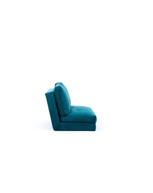 Canapé-lit 2 places Taida vert pétrole - 120x185 cm