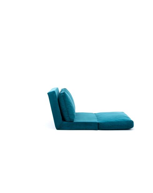 Canapé-lit 2 places Taida vert pétrole - 120x185 cm