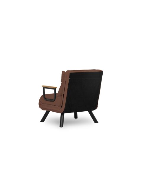 Sofá cama individual Sando de 1 plaza marrón claro - 60x175 cm