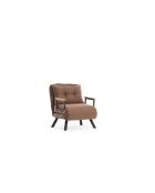 Divano letto singolo Sando 1 posto marrone chiaro - 60x175 cm