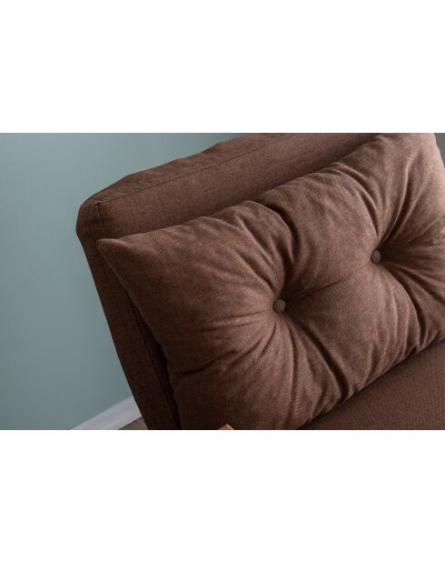 Sofá cama individual Sando de 1 plaza marrón claro - 60x175 cm