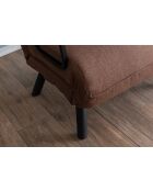 Divano letto singolo Sando 1 posto marrone chiaro - 60x175 cm