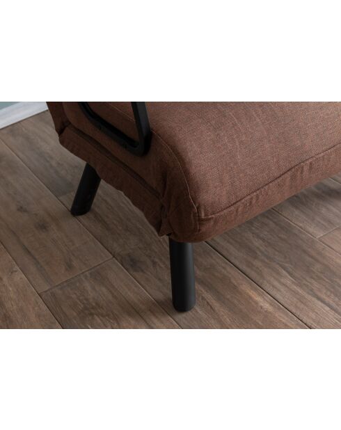 Sofá cama individual Sando de 1 plaza marrón claro - 60x175 cm