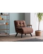 Divano letto singolo Sando 1 posto marrone chiaro - 60x175 cm